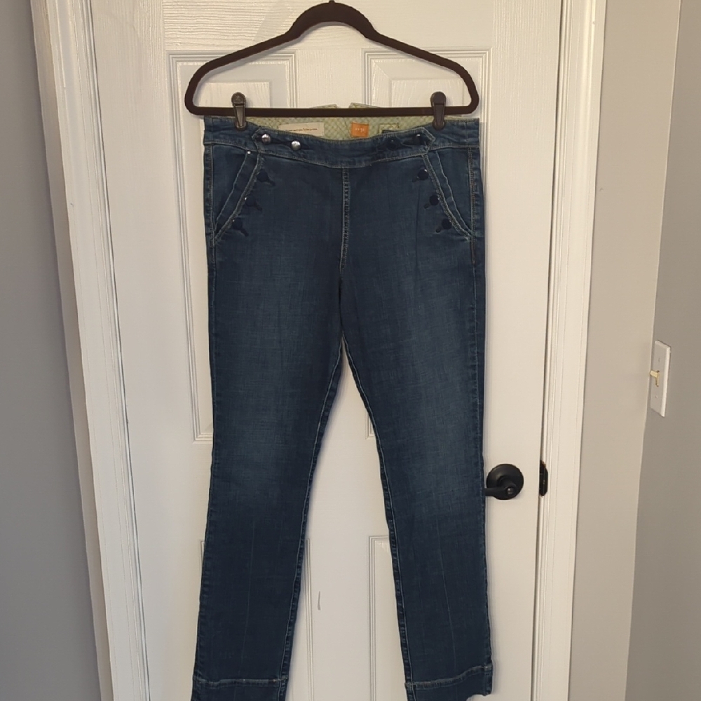 Pilcro Anthropology Indigo Straight Leg Jeans